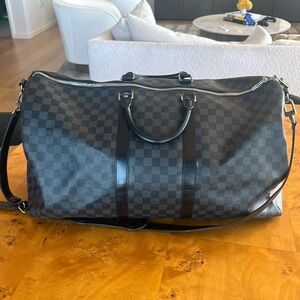 Authentic Louis Vuitton Leather Duffle Bag